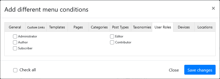 Different Menu in Different Pages Pro — WordPress Plugin