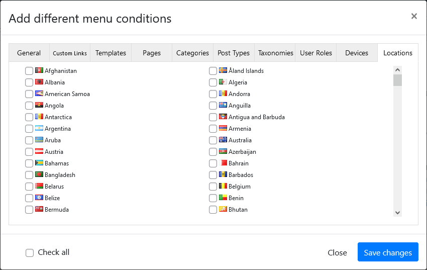 Different Menu in Different Pages Pro — WordPress Plugin